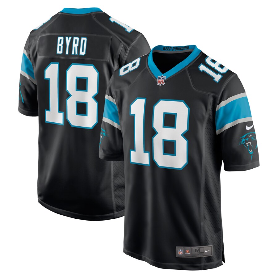 Men's Carolina Panthers Damiere Byrd Nike Black Game Player Jersey - Puhuasuan