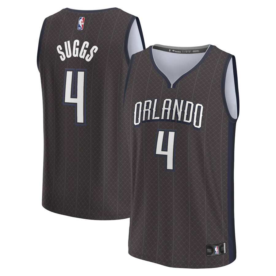 Men's Orlando Magic Jalen Suggs Fanatics Black Fastbreak Jersey - City Edition - Puhuasuan