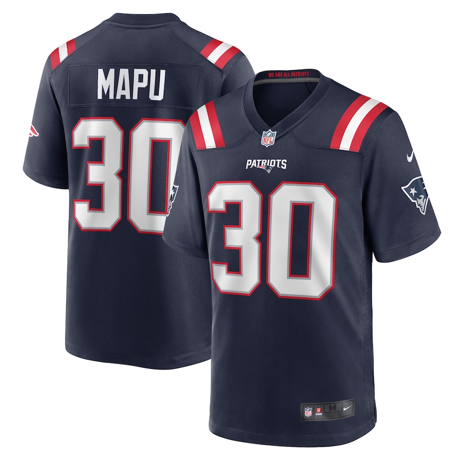 Men's New England Patriots Marte Mapu Nike  Navy Team Game Jersey - Puhuasuan