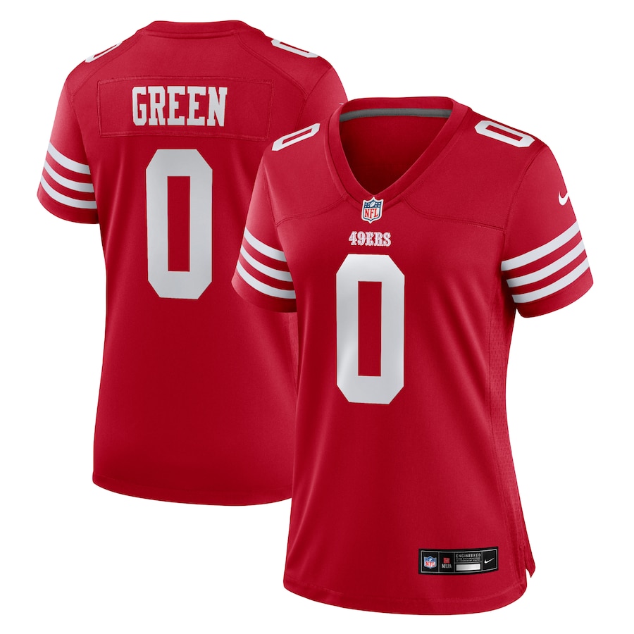 Women's San Francisco 49ers Renardo Green Nike Scarlet Game Jersey - Puhuasuan
