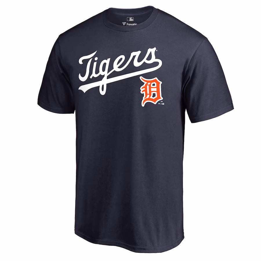 Men's Detroit Tigers Navy Cooperstown Collection Wahconah T-Shirt - Puhuasuan