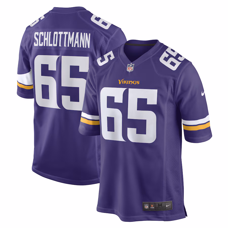 Men's Minnesota Vikings Austin Schlottmann Nike Purple Game Player Jersey - Puhuasuan