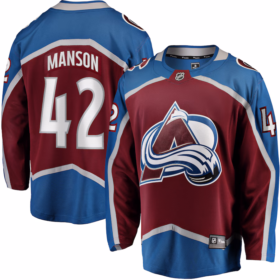 Men's Colorado Avalanche Josh Manson Fanatics Burgundy Home Breakaway Player Jersey - Puhuasuan