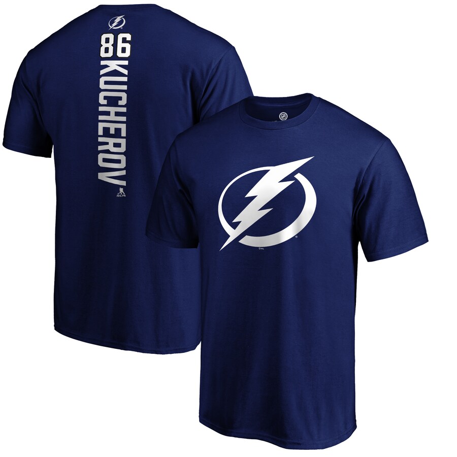 Men's Tampa Bay Lightning Nikita Kucherov Royal Playmaker T-Shirt - Puhuasuan
