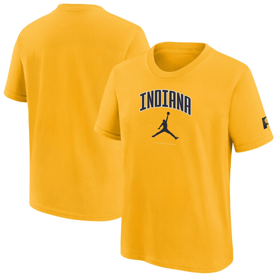 Youth Indiana Pacers Jordan Brand Gold Essential Cities T-Shirt - Puhuasuan