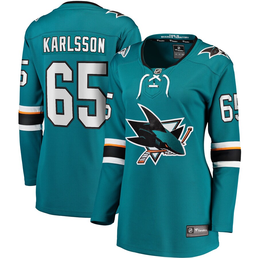 Women's San Jose Sharks Erik Karlsson Fanatics Branded Teal Home Premier Breakaway Player Jersey - Puhuasuan