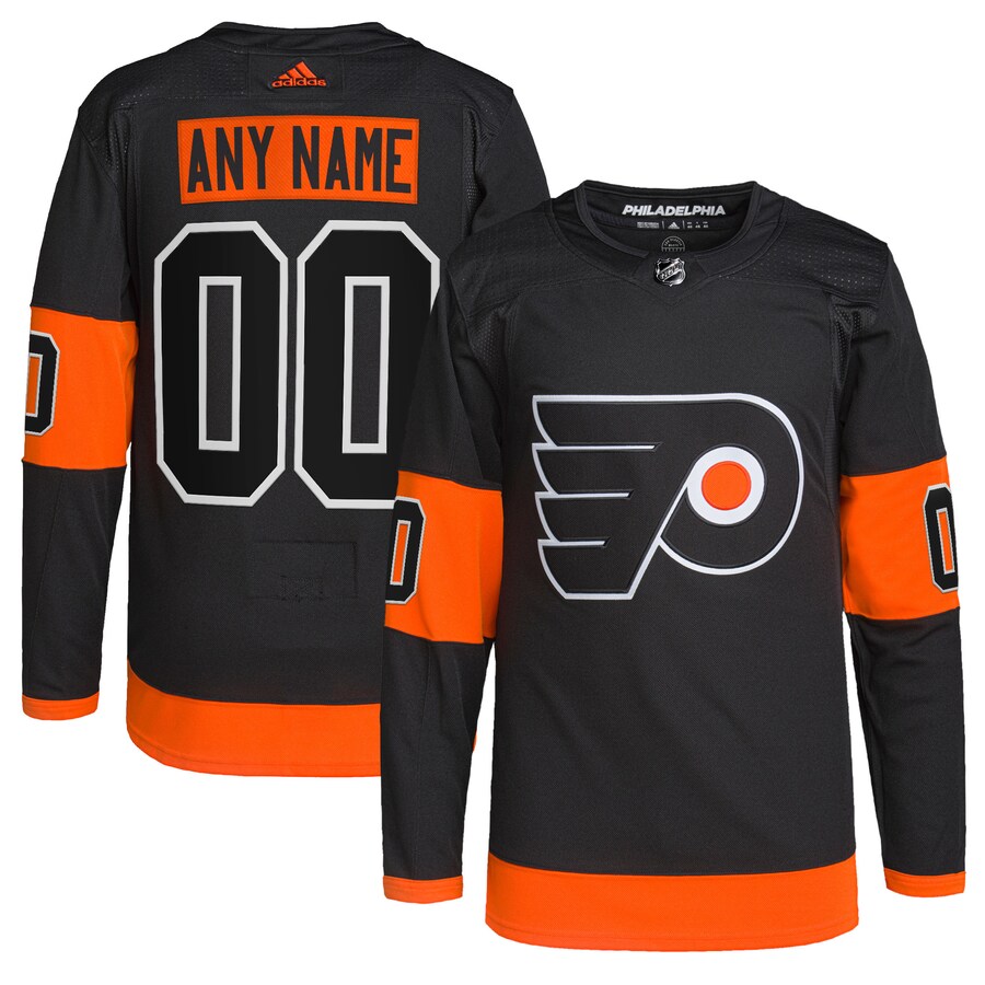 Men's Philadelphia Flyers adidas Black Alternate Primegreen Authentic Pro Custom Jersey - Puhuasuan