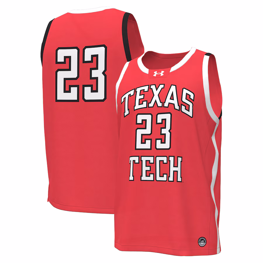 Men's Under Armour #23 Red Texas Tech Red Raiders Replica Basketball Jersey - Puhuasuan
