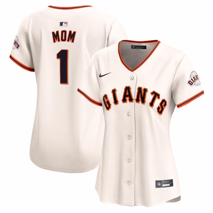 Women's San Francisco Giants Nike Cream #1 Mom Home Limited Jersey - Puhuasuan