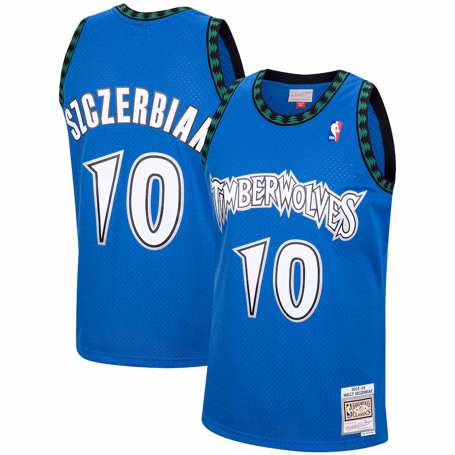 Men's Minnesota Timberwolves Wally Szczerbiak Mitchell & Ness Blue 2001/02 Hardwood Classics Swingman Jersey - Puhuasuan
