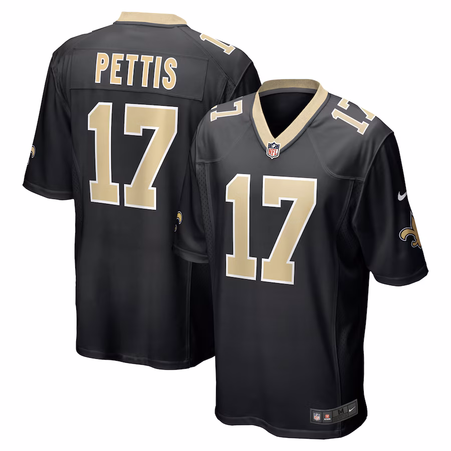 Men's New Orleans Saints Dante Pettis Nike Black Game Jersey - Puhuasuan