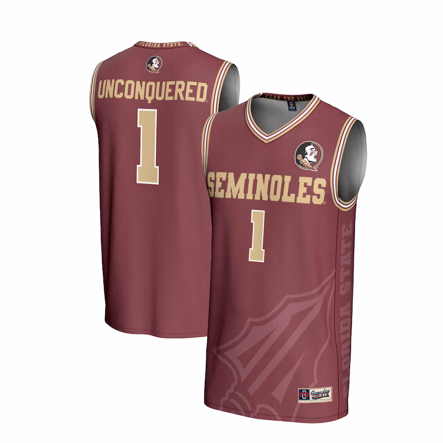 Unisex GameDay Greats #1 Garnet Florida State Seminoles Lightweight Icon Print Basketball Jersey - Puhuasuan