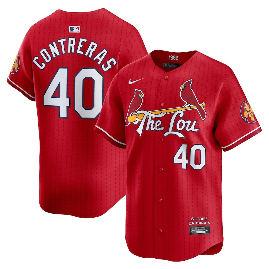 Men's St. Louis Cardinals Willson Contreras Nike Red 2024 City Connect Limited Player Jersey - Puhuasuan
