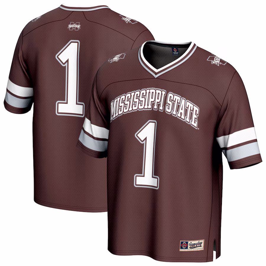 Youth GameDay Greats #1 Maroon Mississippi State Bulldogs Lightweight Collegiate Football Fashion Jersey - Puhuasuan
