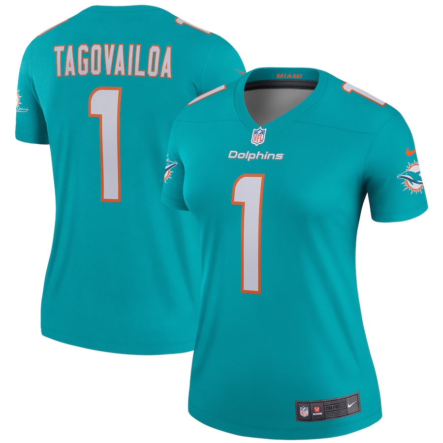 Women's Miami Dolphins Tua Tagovailoa Nike Aqua Legend Jersey - Puhuasuan