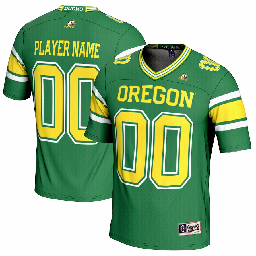 Oregon Ducks GameDay Greats Youth NIL Pick-A-Player Football Jersey - Green - Puhuasuan