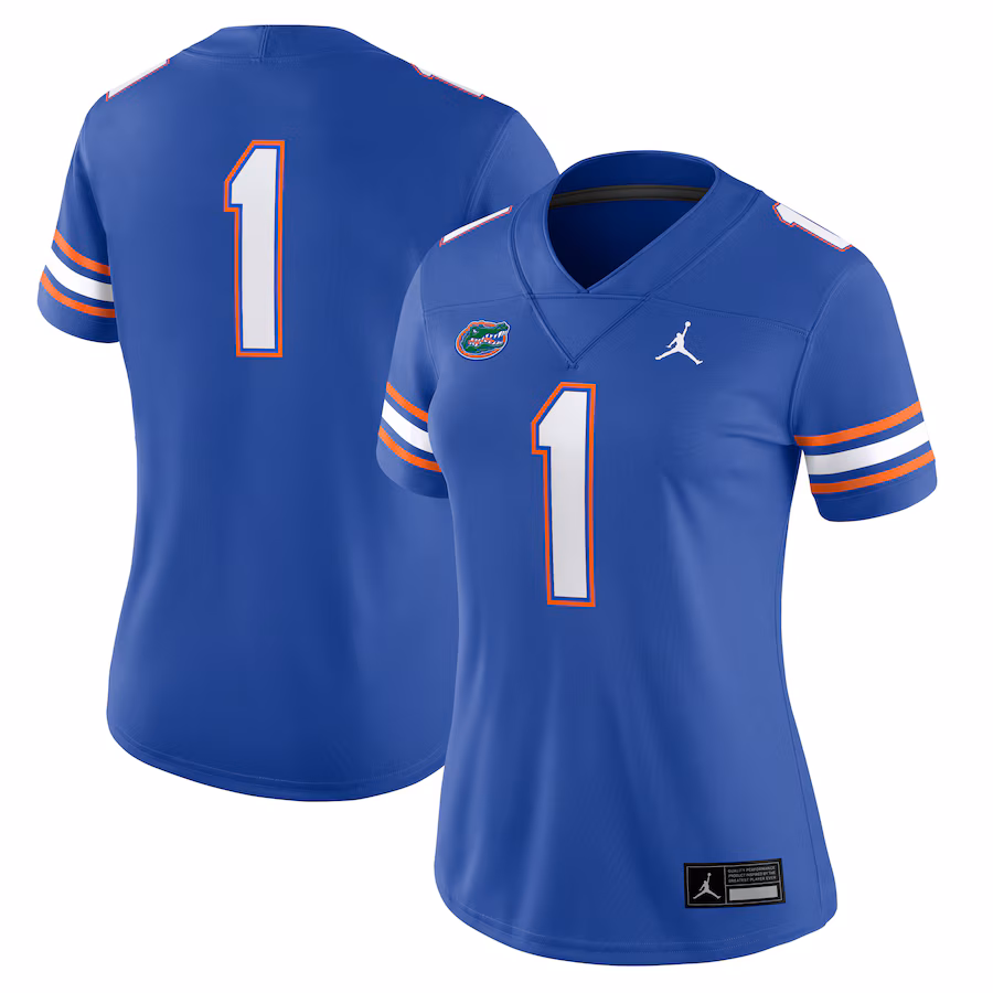 Women's Jordan Brand #1 Royal Florida Gators Game Jersey - Puhuasuan