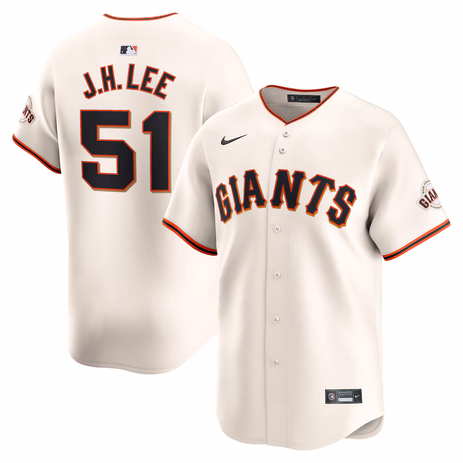 Men's San Francisco Giants Jung Hoo Lee Nike Cream Home Limited Player Jersey - Puhuasuan