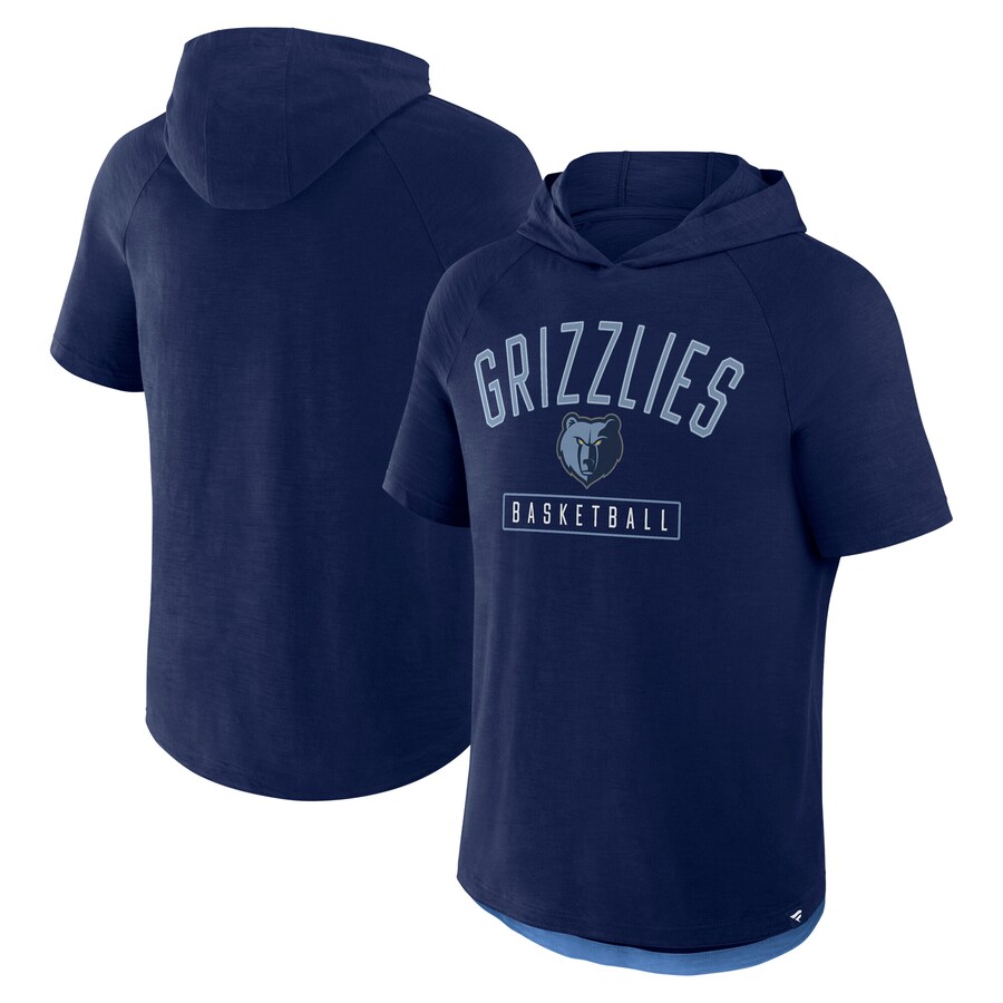 Men's Memphis Grizzlies Fanatics Athletic Navy Pass Legend Hooded T-Shirt - Puhuasuan
