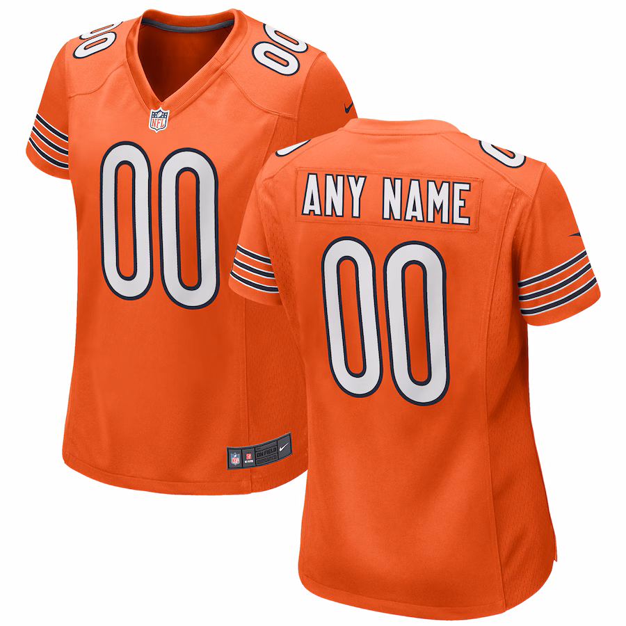 Women's Nike Orange Chicago Bears Alternate Custom Game Jersey - Puhuasuan