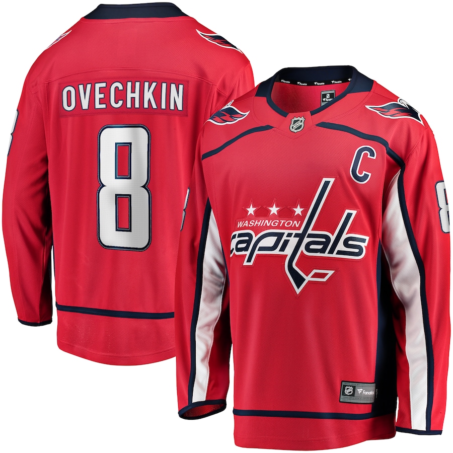 Men's Washington Capitals Alexander Ovechkin Fanatics Red Captain Patch Home Breakaway Jersey - Puhuasuan