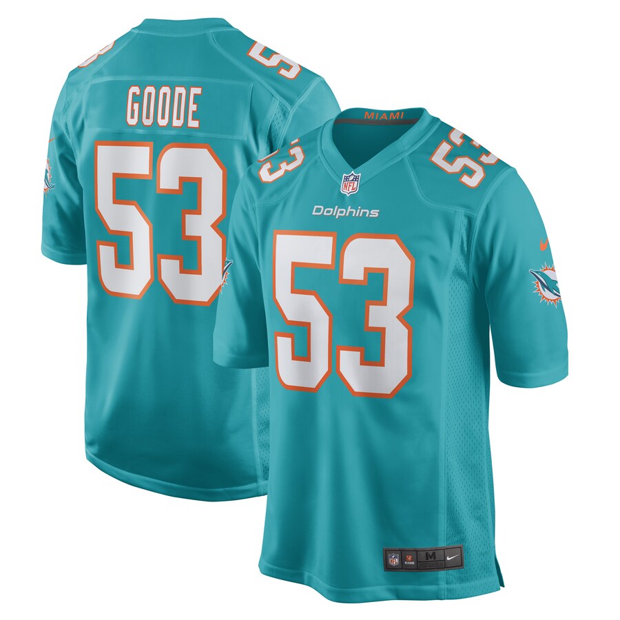 Men's Miami Dolphins Cameron Goode Nike Aqua Game Player Jersey - Puhuasuan