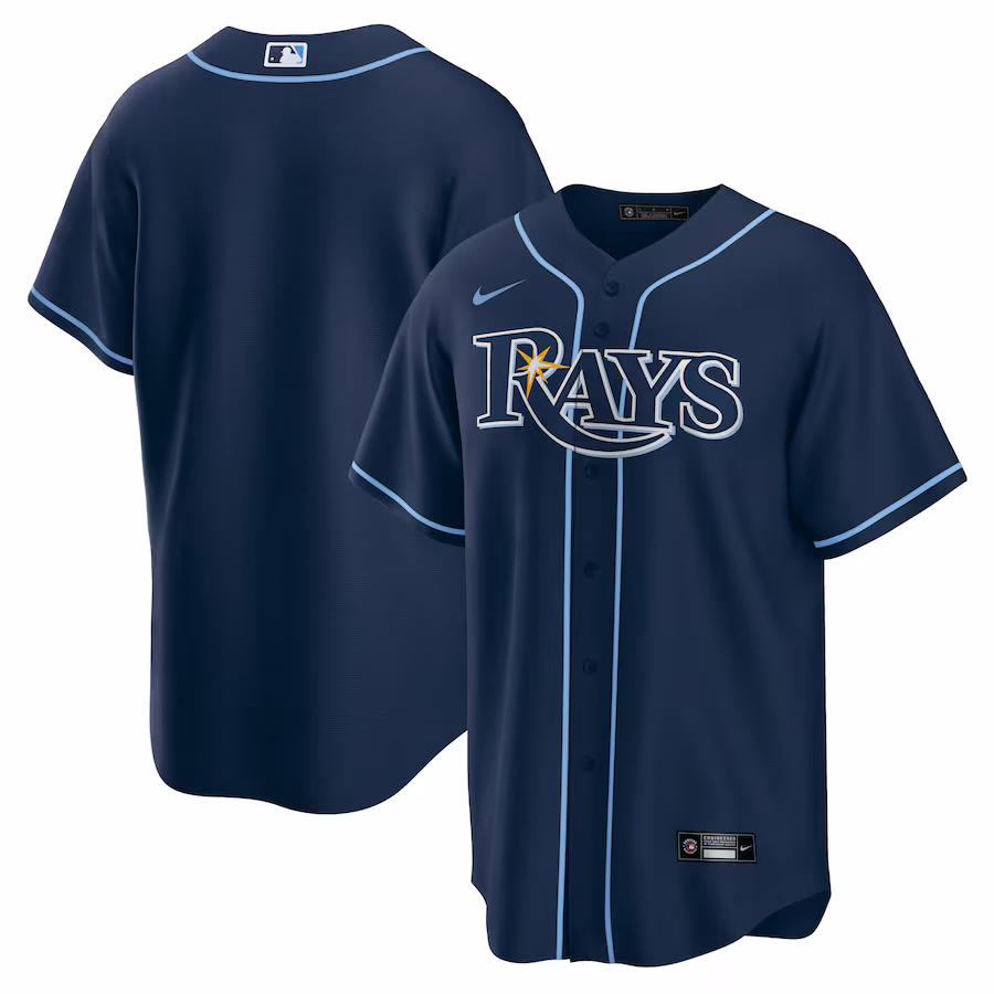 Men's Tampa Bay Rays Nike Navy Alternate Replica Team Jersey - Puhuasuan