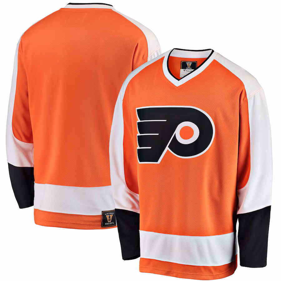 Men's Philadelphia Flyers Fanatics Orange Premier Breakaway Heritage Blank Jersey - Puhuasuan