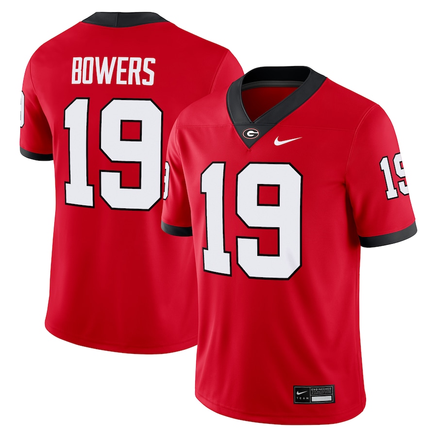 Men's Nike Brock Bowers Red Georgia Bulldogs Player Game Jersey - Puhuasuan