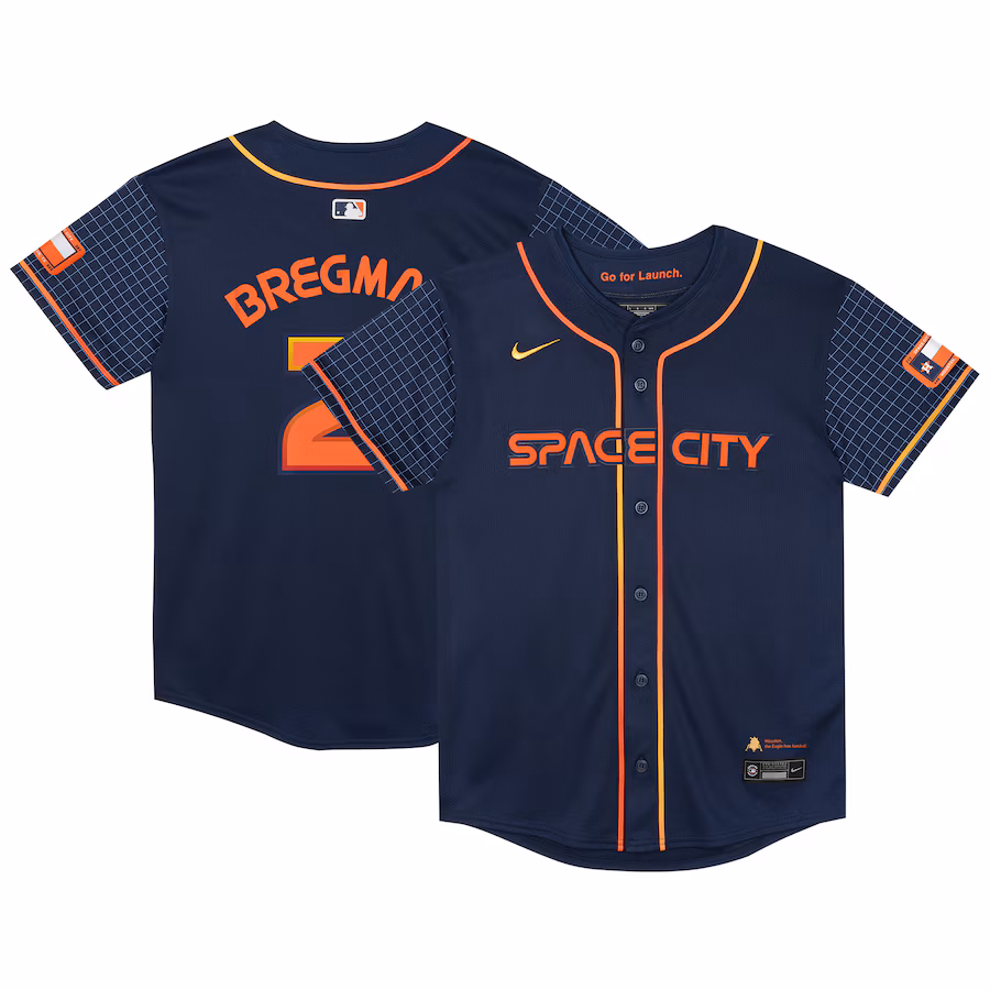 Preschool Houston Astros Alex Bregman Nike Navy City Connect Limited Player Jersey - Puhuasuan