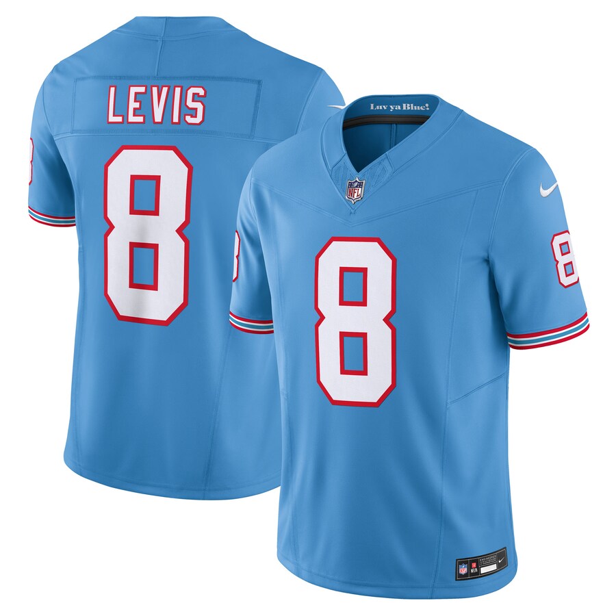 Men's Tennessee Titans Will Levis Nike Light Blue Alternate Oilers Throwback Vapor F.U.S.E. Limited Jersey - Puhuasuan