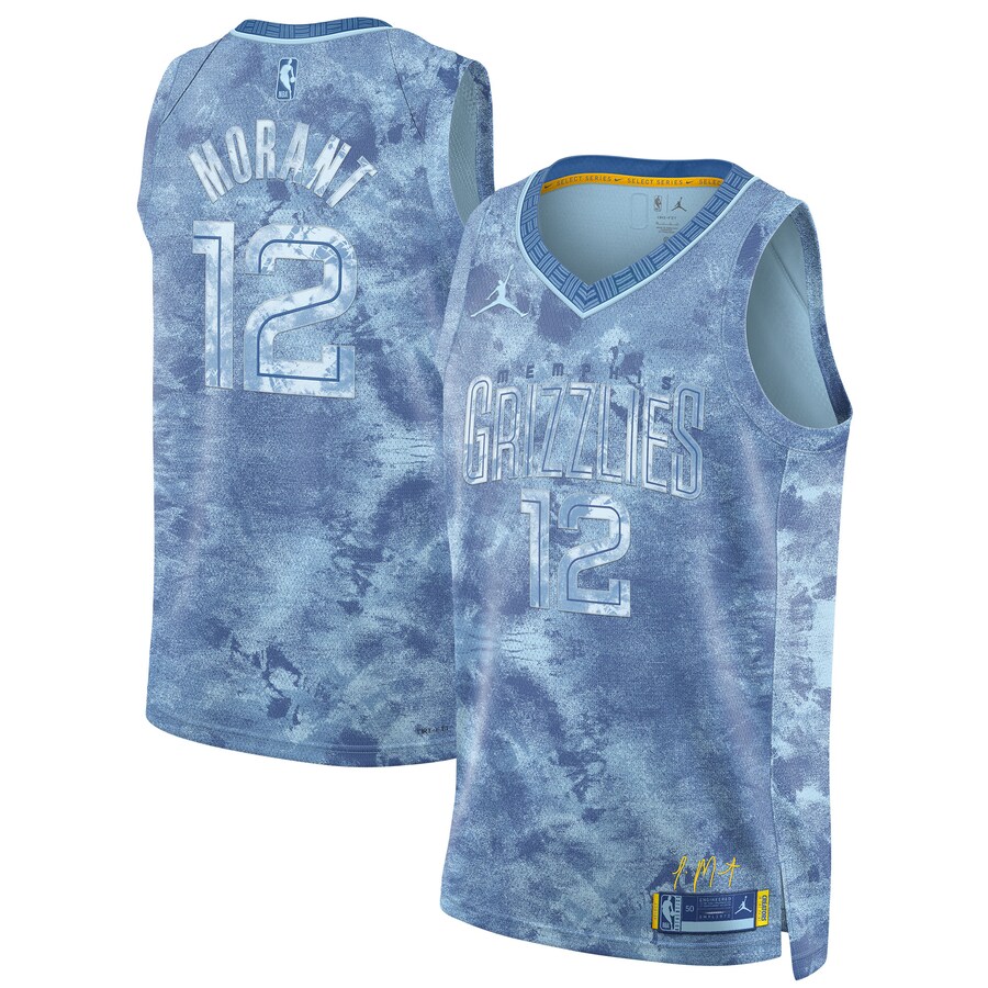 Unisex Memphis Grizzlies Ja Morant Nike Light Blue Select Series Swingman Jersey - Puhuasuan
