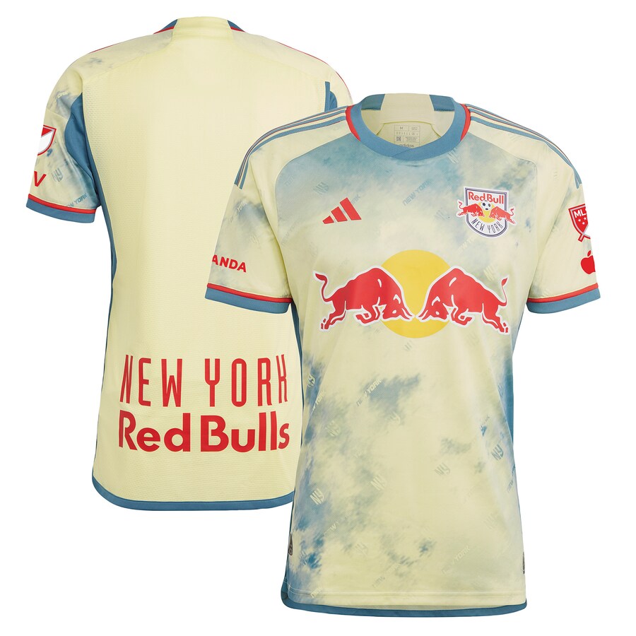 Men's New York Red Bulls adidas Yellow 2023 Daniel Patrick Kit Authentic Jersey - Puhuasuan