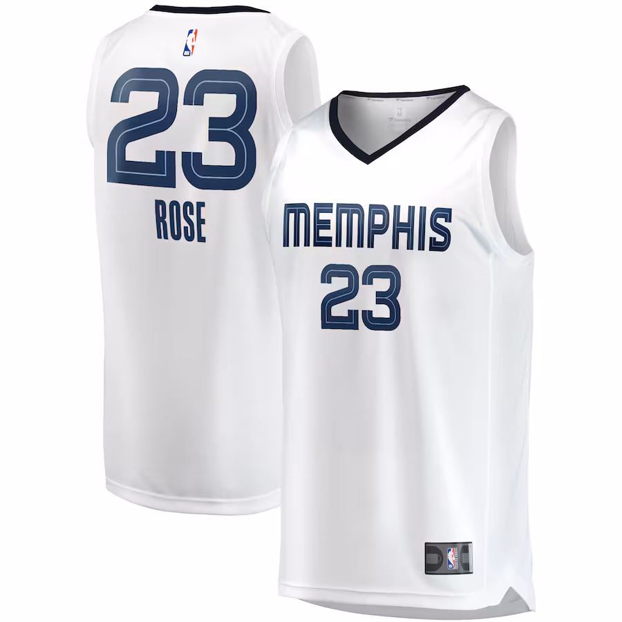 Youth Memphis Grizzlies Derrick Rose Fanatics White Fast Break Player Jersey - Association Edition - Puhuasuan