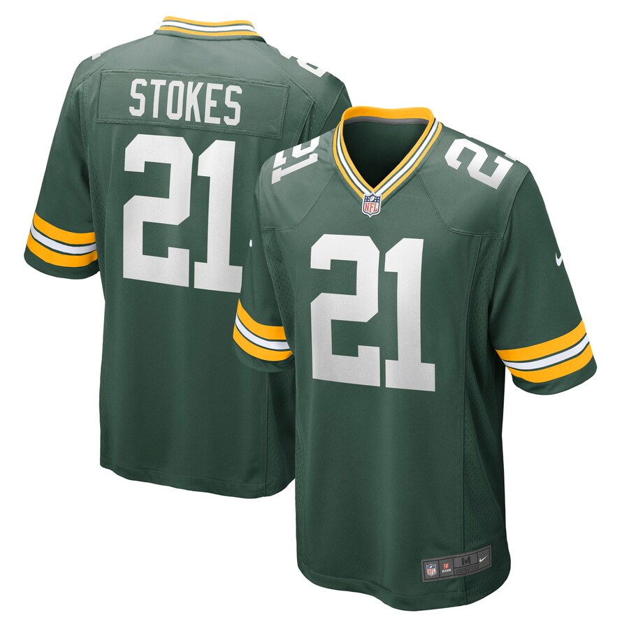 Men's Green Bay Packers Eric Stokes Nike Green Player Game Jersey - Puhuasuan