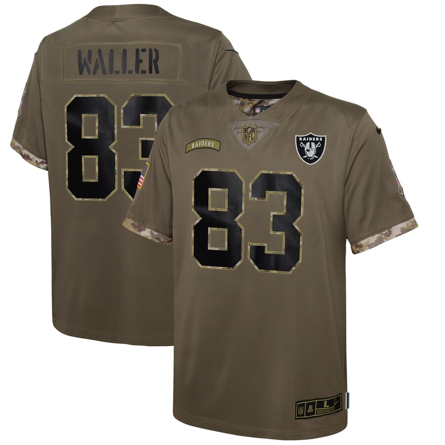 Youth Las Vegas Raiders Darren Waller Nike Olive 2022 Salute To Service Player Limited Jersey - Puhuasuan