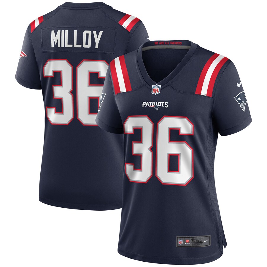 Women's New England Patriots Lawyer Milloy Nike Navy Game Retired Player Jersey - Puhuasuan