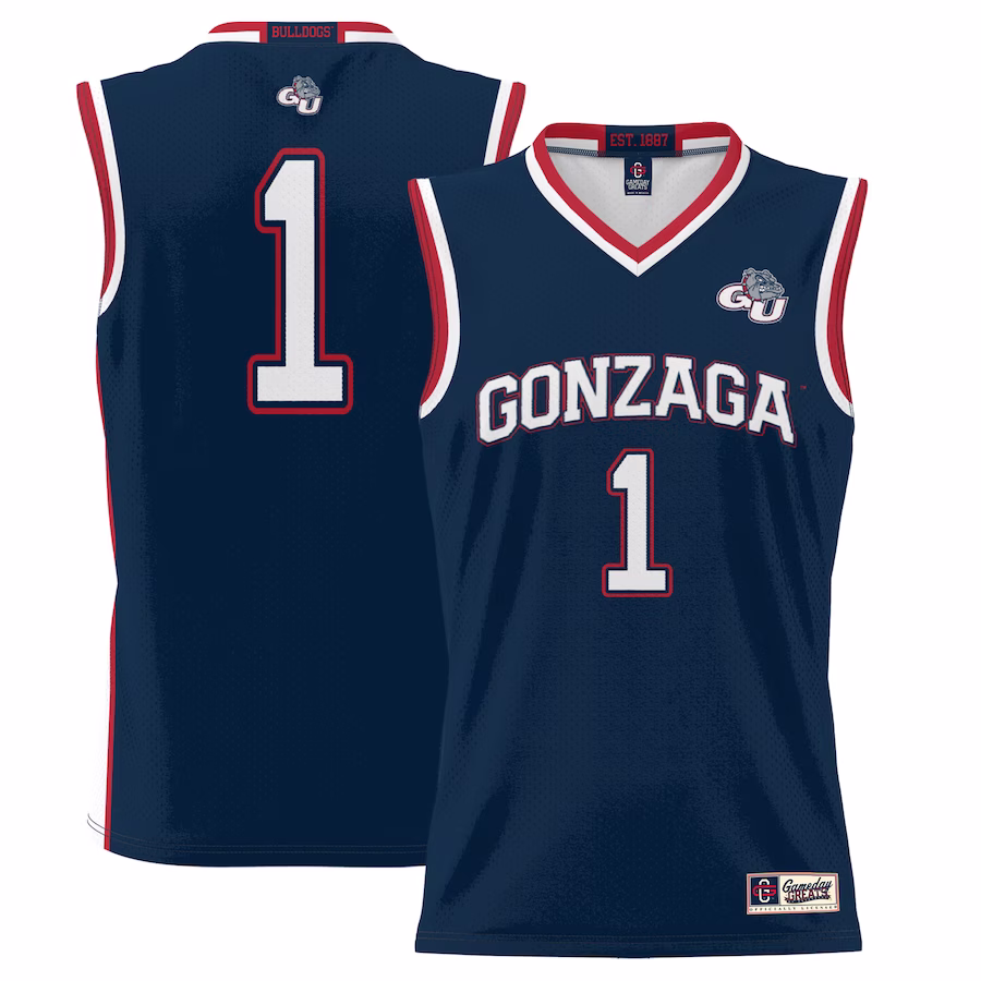 #1  Gonzaga Bulldogs GameDay Greats  Lightweight Basketball Jersey - Navy - Puhuasuan