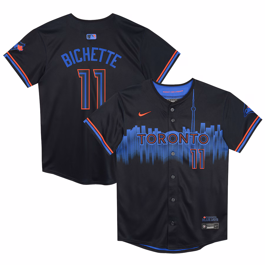 Preschool Toronto Blue Jays Bo Bichette Nike Navy 2024 City Connect Limited Player Jersey - Puhuasuan