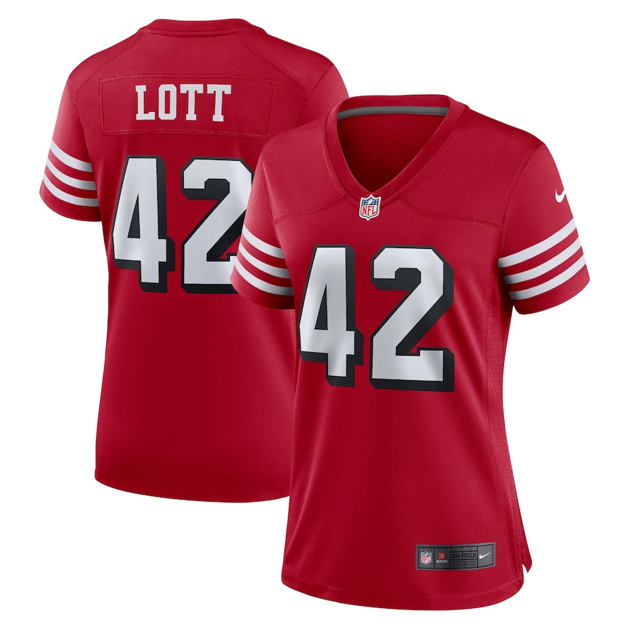 Women's San Francisco 49ers Ronnie Lott Nike Scarlet Alternate Game Jersey - Puhuasuan