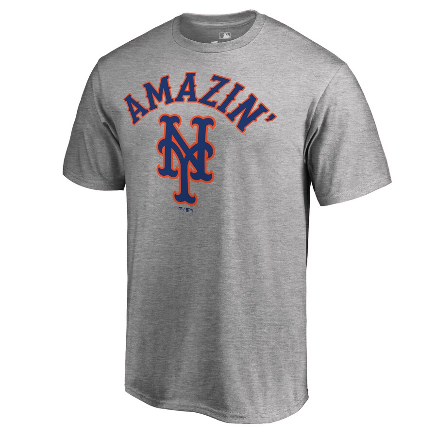 Men's New York Mets Ash Amazin Hometown T-Shirt - Puhuasuan