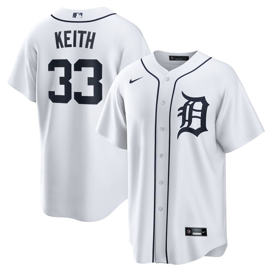 Men's Detroit Tigers Colt Keith Nike White Home Limited Player Jersey - Puhuasuan