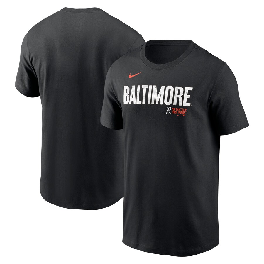 Men's Baltimore Orioles Nike Black City Connect Wordmark T-Shirt - Puhuasuan
