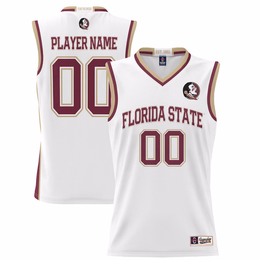 Florida State Seminoles GameDay Greats Unisex  Lightweight NIL Pick-A-Player Basketball Jersey - White - Puhuasuan