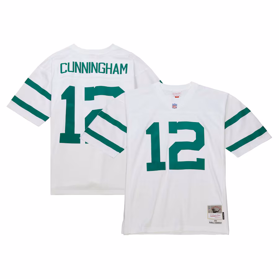 Men's Philadelphia Eagles Randall Cunningham Mitchell & Ness White Legacy Replica Jersey - Puhuasuan