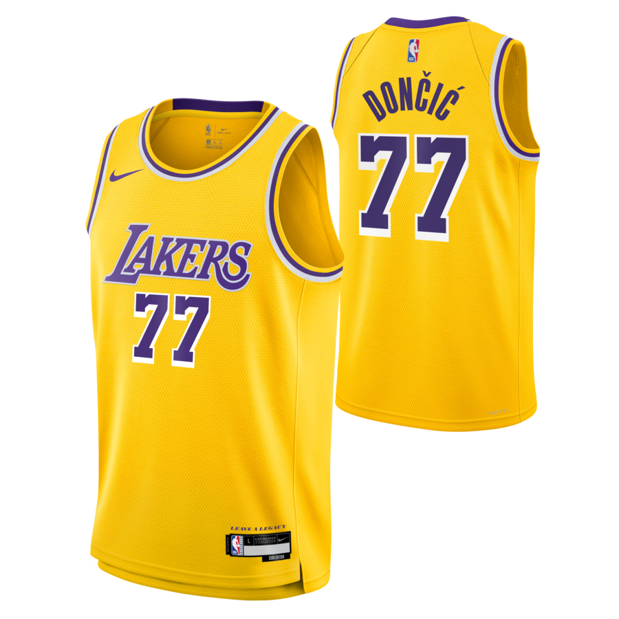 Unisex Los Angeles Lakers Luka Don?i? Nike Gold Swingman Jersey - Icon Edition - Puhuasuan