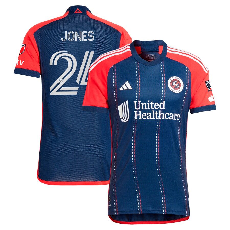 Men's New England Revolution DeJuan Jones adidas Navy 2024 Boston Tea Party Authentic Player Jersey - Puhuasuan