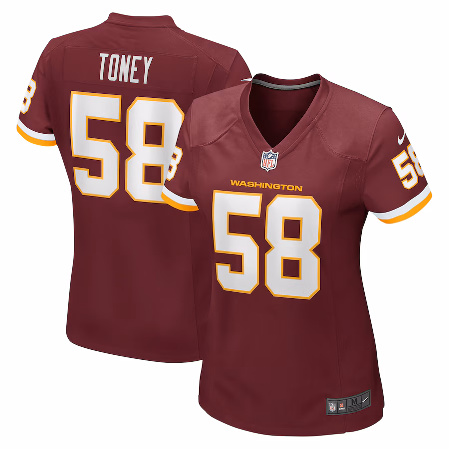 Women's Washington Football Team Shaka Toney Nike Burgundy Game Jersey - Puhuasuan