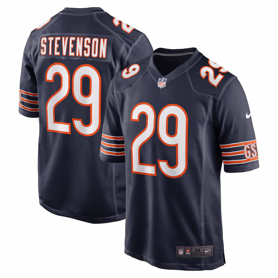 Men's Chicago Bears Tyrique Stevenson Nike Navy Game Jersey - Puhuasuan