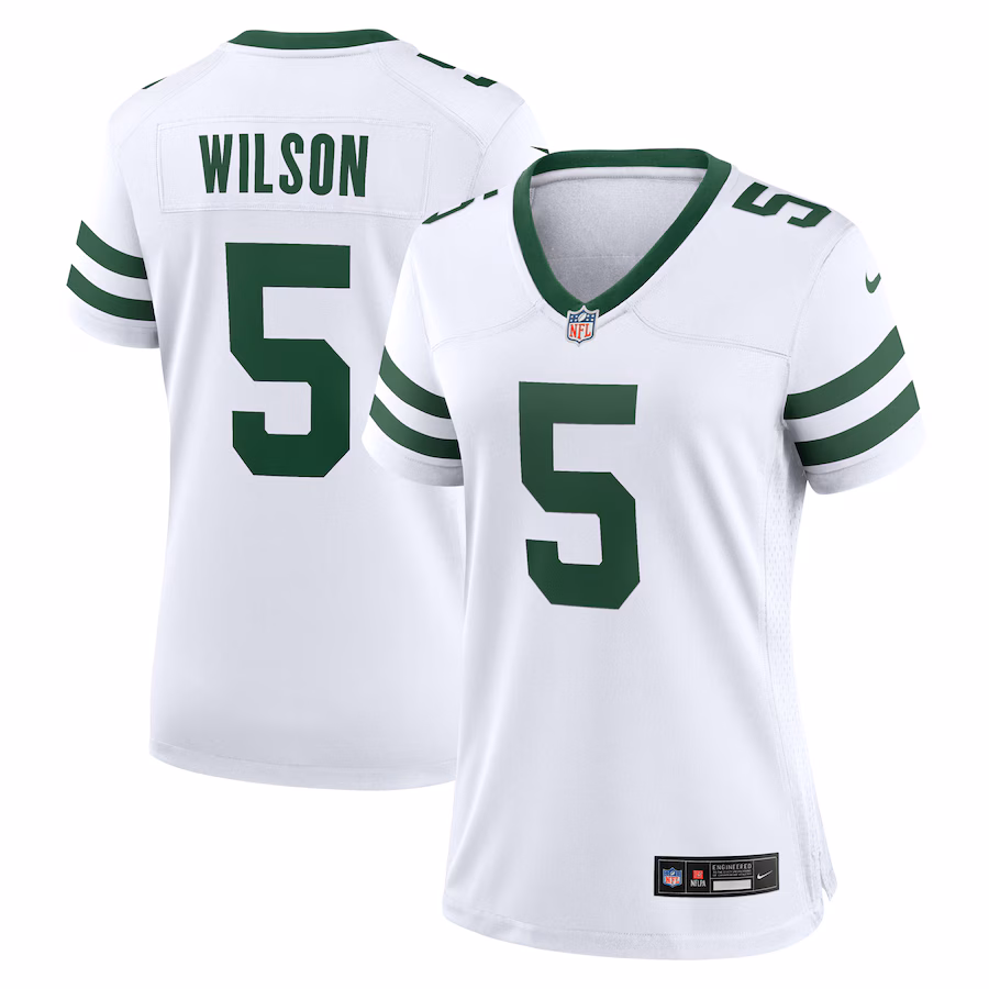 Women's New York Jets Garrett Wilson Nike  White Alternate Game Jersey - Puhuasuan